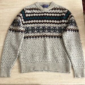 Pendleton Multicolor Patterned Crewneck Sweater